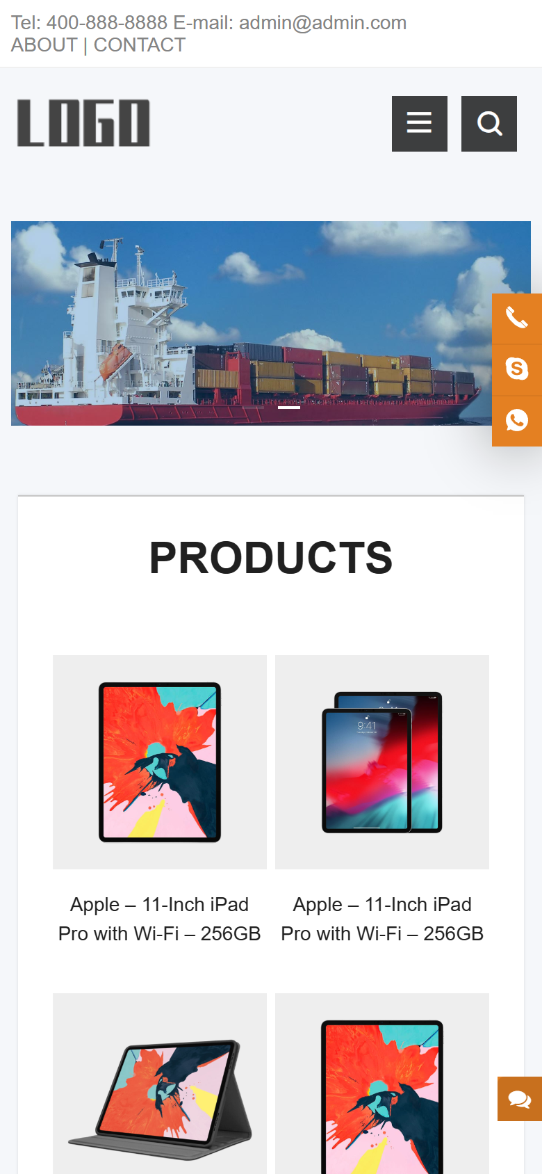 橙色外贸工程机械企业官网
